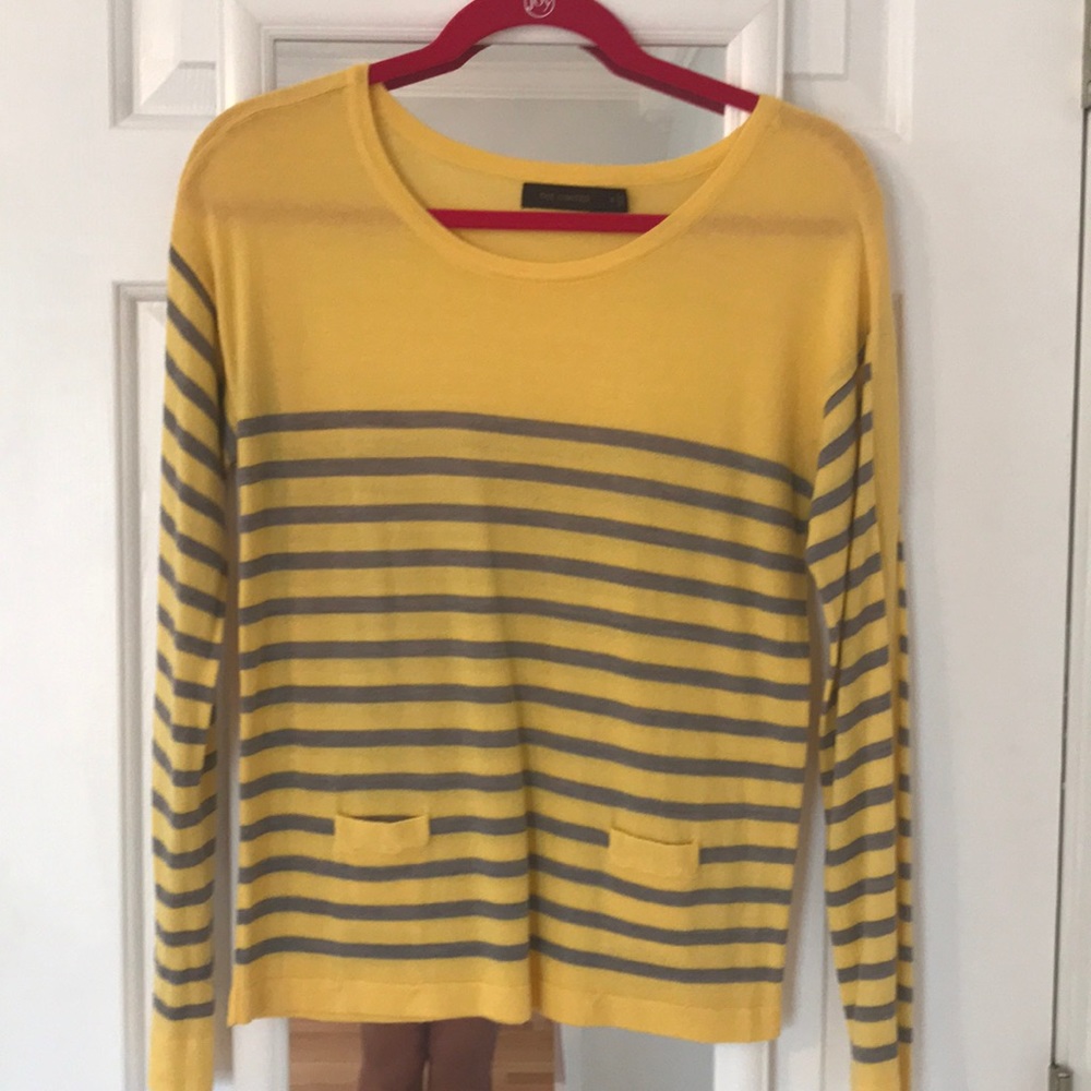 Yellow striped sweater from The Limited.